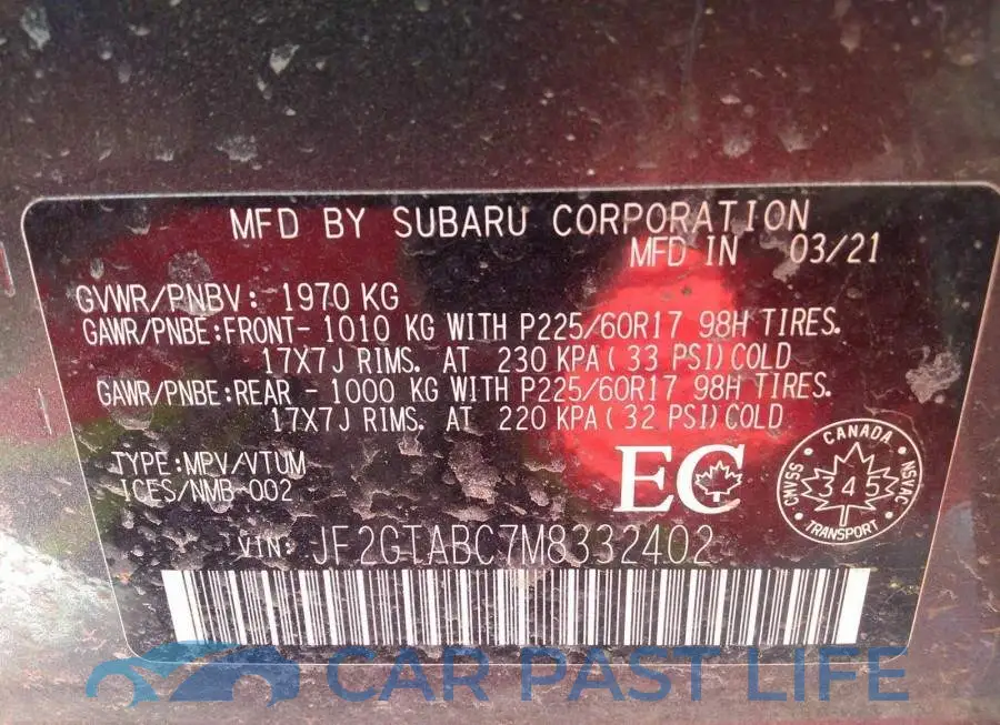 JF2GTABC7M8332402# 9