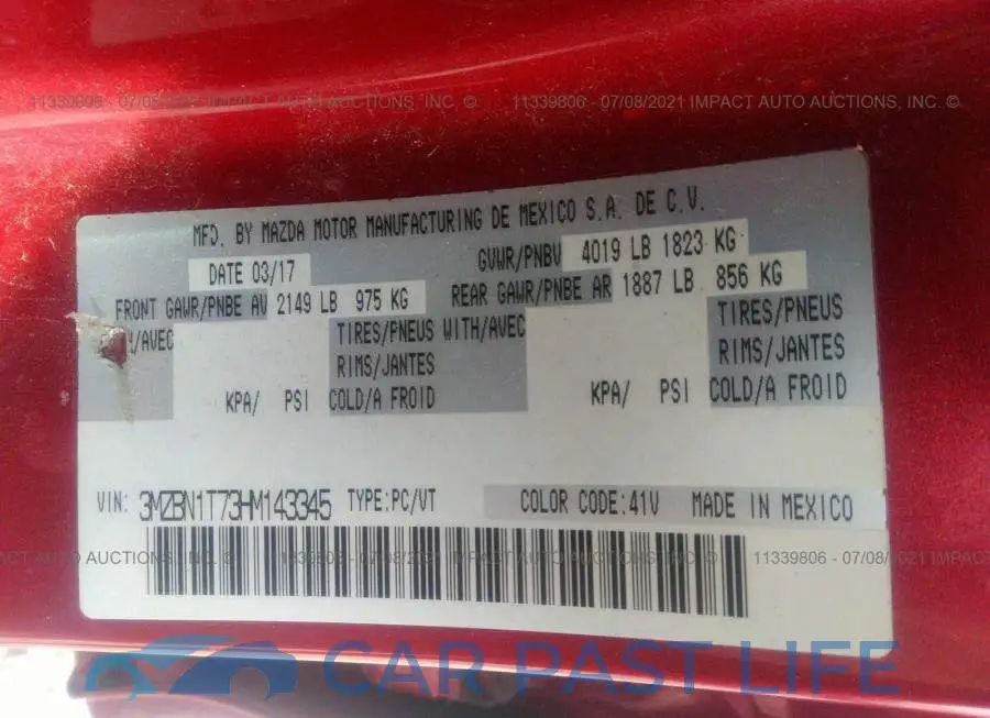 3MZBN1T73HM143345# 9