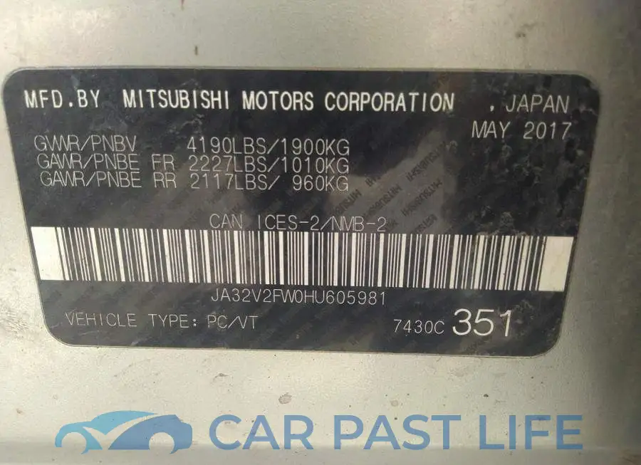 JA32V2FW0HU605981# 9