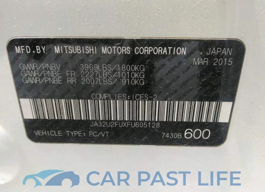 JA32U2FUXFU605128# 9