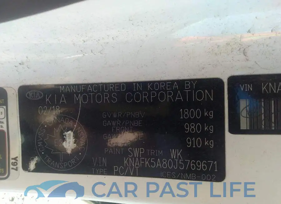KNAFK5A80J5769671# 9