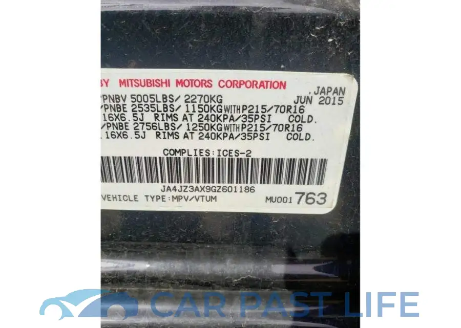 JA4JZ3AX9GZ601186# 9