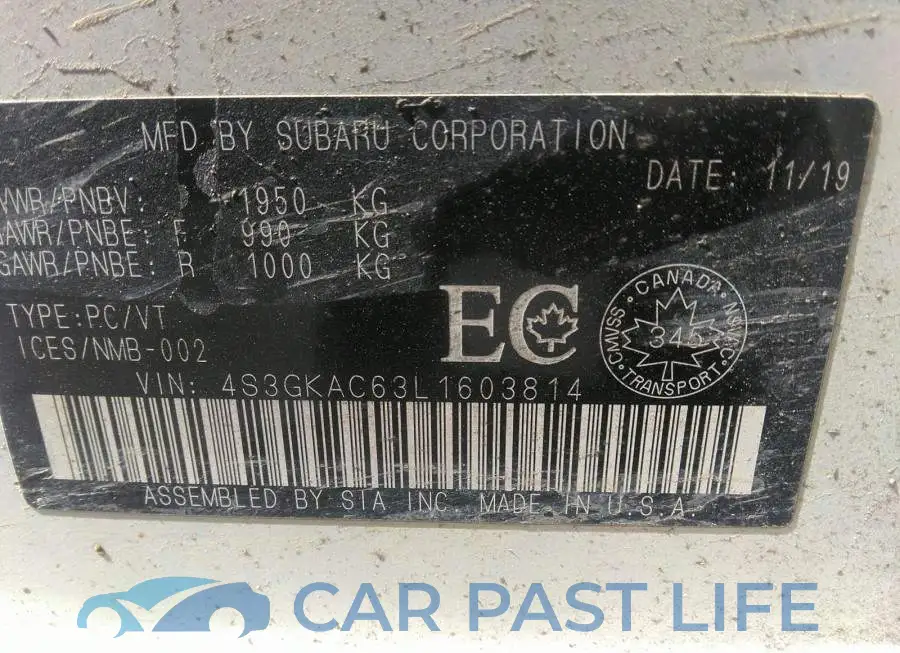 4S3GKAC63L1603814# 9