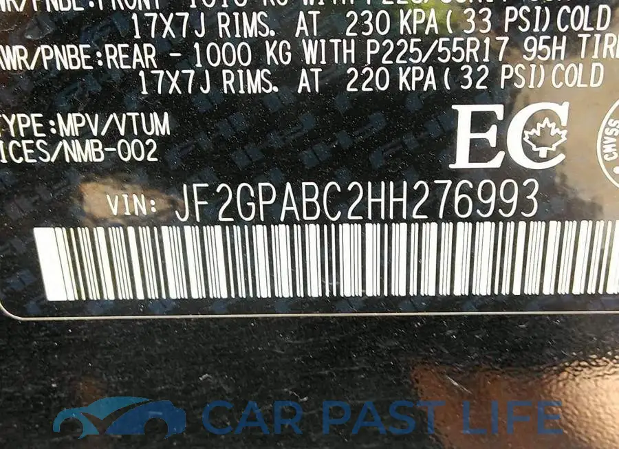 JF2GPABC2HH276993# 9