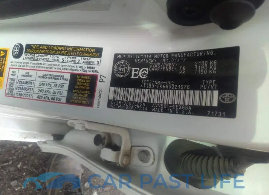 4T1BD1FK6HU221078# 9