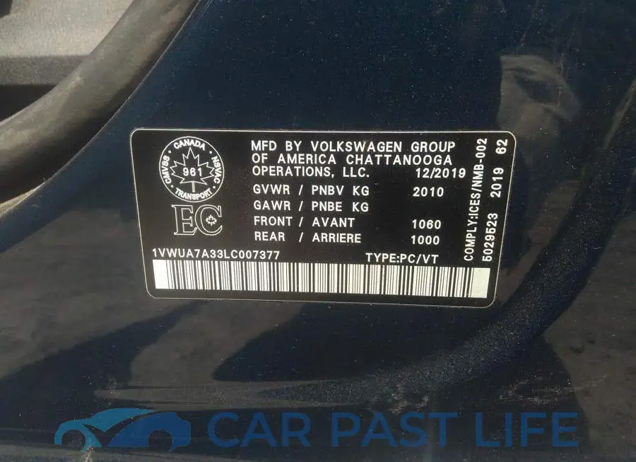 1VWUA7A33LC007377# 9