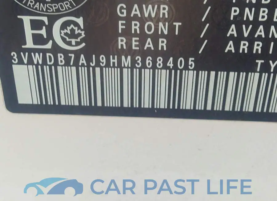 3VWDB7AJ9HM368405# 9