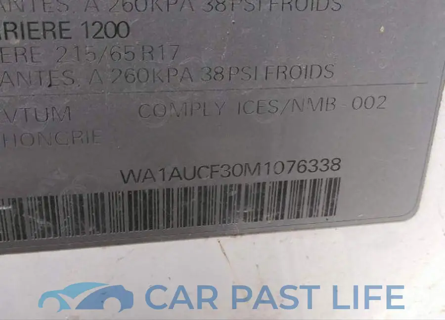 WA1AUCF30M1076338# 10