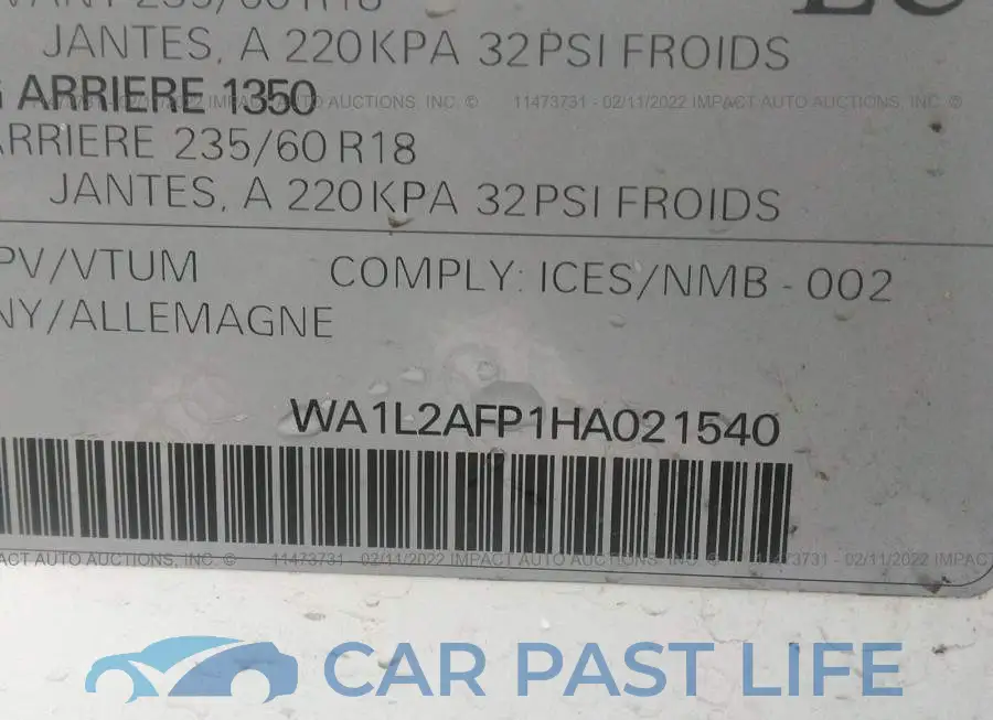 WA1L2AFP1HA021540# 9