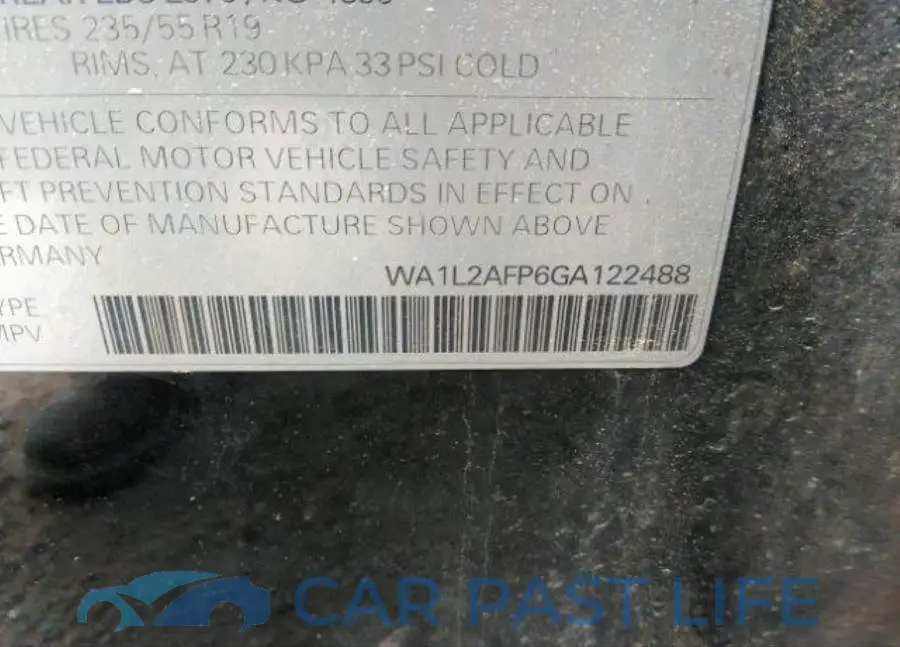 WA1L2AFP6GA122488# 10
