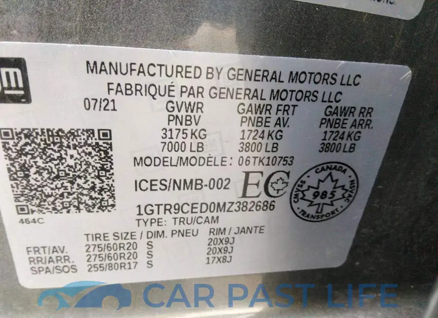 1GTR9CED0MZ382686# 9