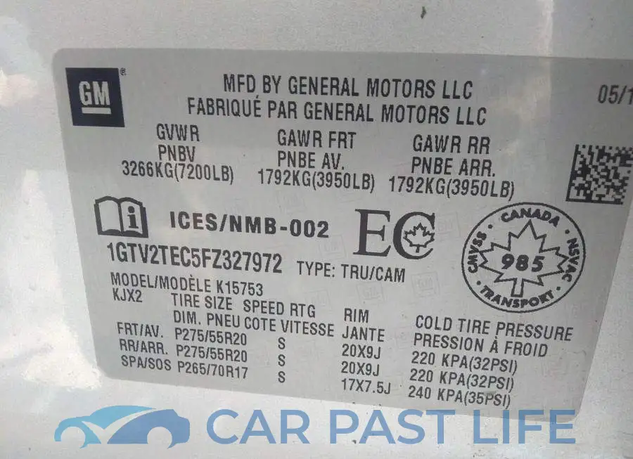 1GTV2TEC5FZ327972# 9