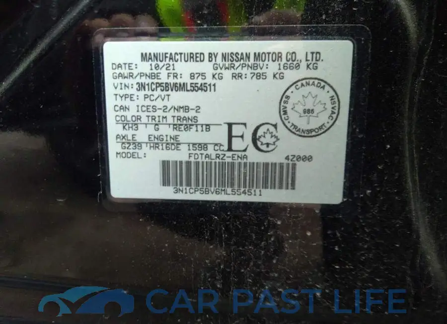 3N1CP5BV6ML554511# 9