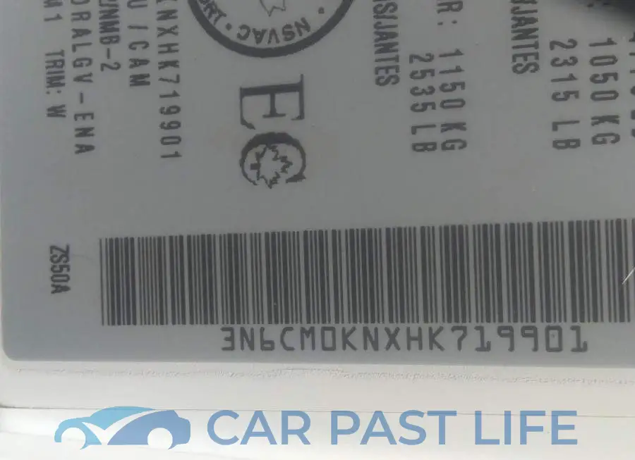 3N6CM0KNXHK719901# 9