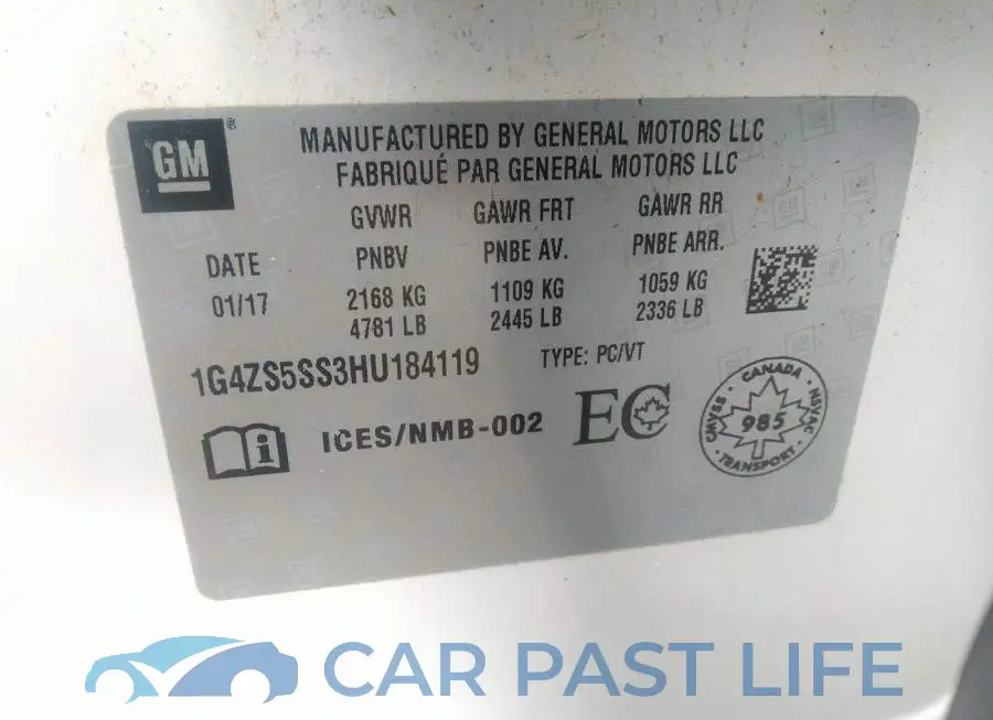 1G4ZS5SS3HU184119# 9