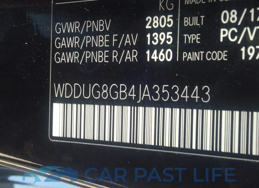 WDDUG8GB4JA353443# 9