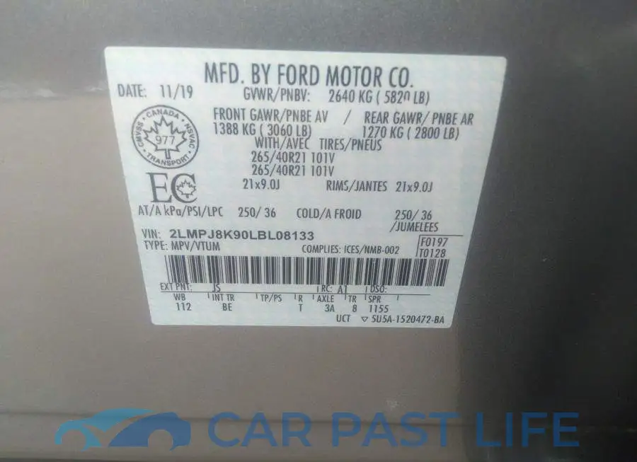 2LMPJ8K90LBL08133# 9