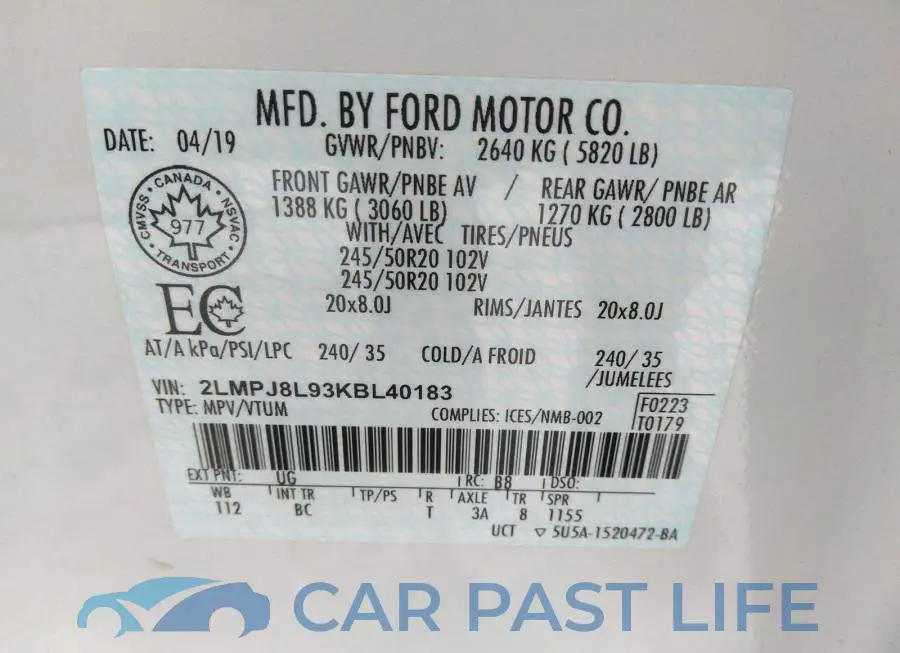2LMPJ8L93KBL40183# 9