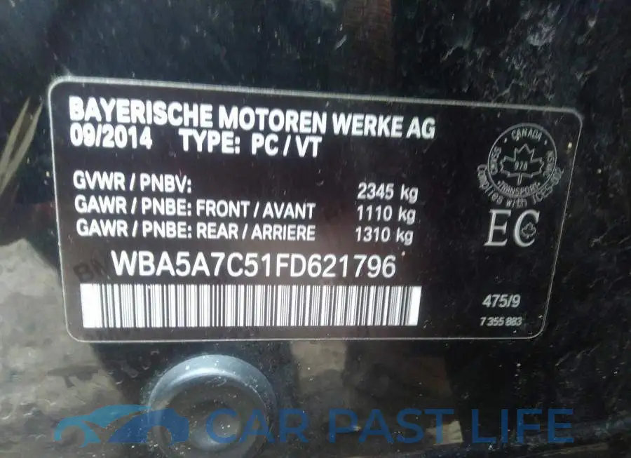 WBA5A7C51FD621796# 9