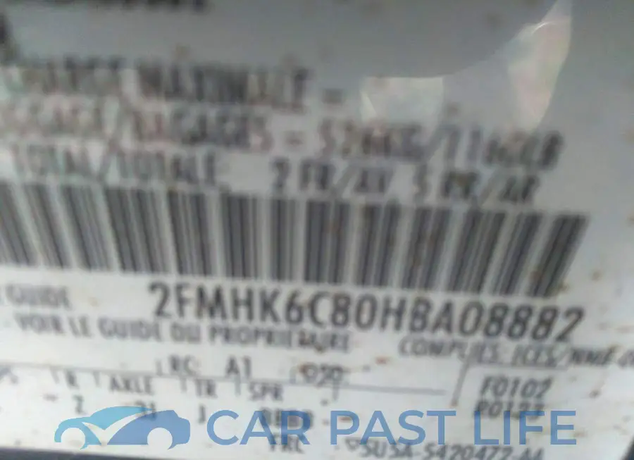 2FMHK6C80HBA08882# 9