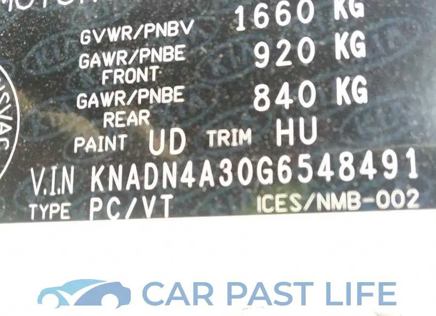 KNADN4A30G6548491# 9