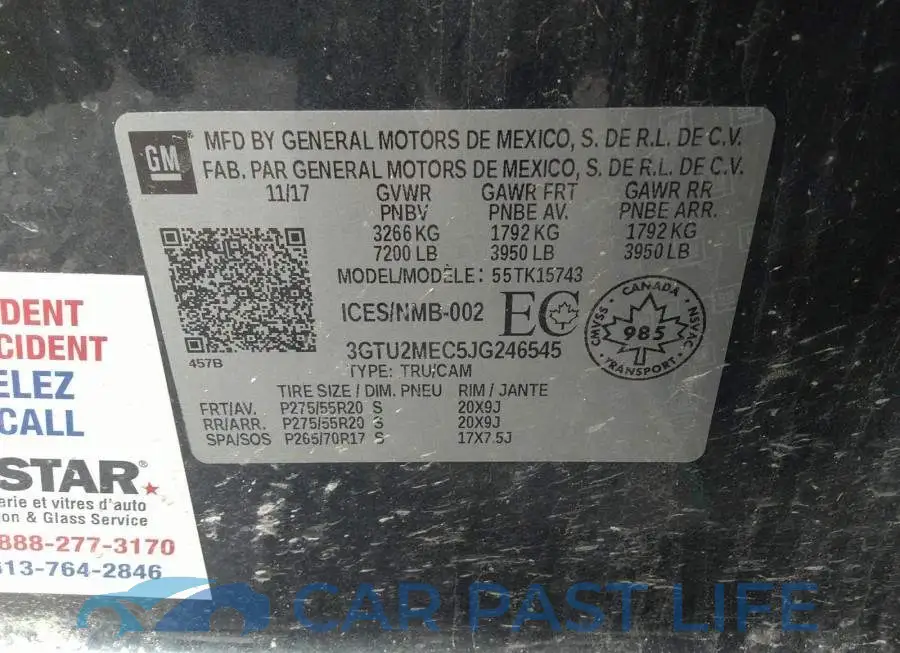 3GTU2MEC5JG246545# 9