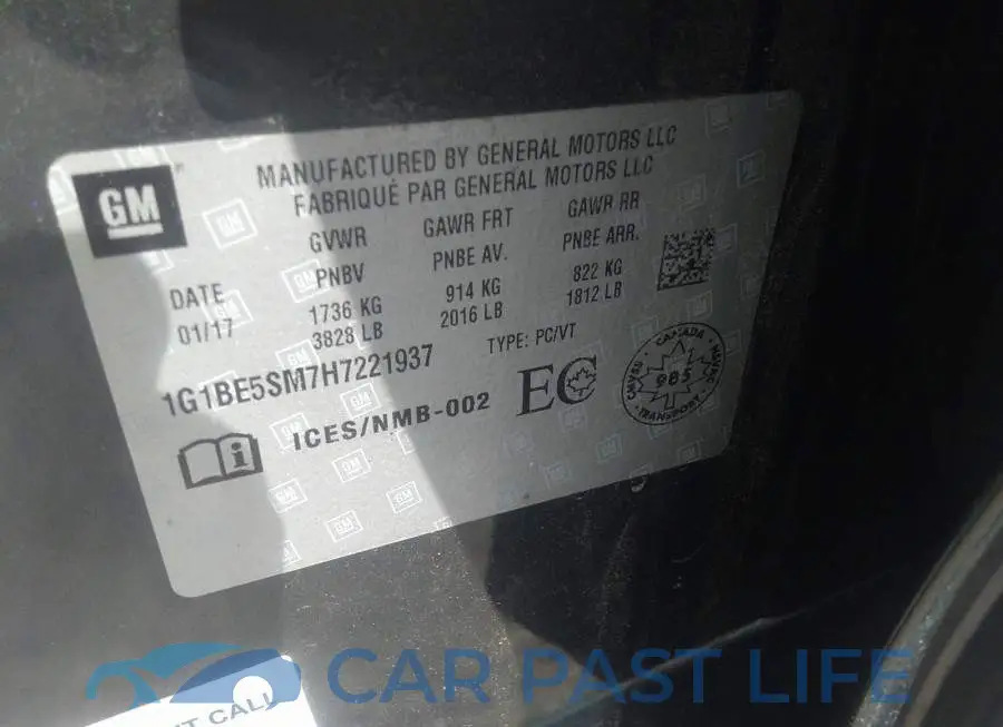 1G1BE5SM7H7221937# 9