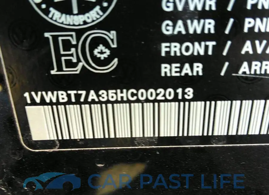 1VWBT7A35HC002013# 9