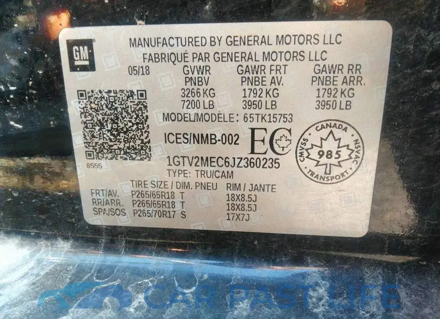 1GTV2MEC6JZ360235# 9