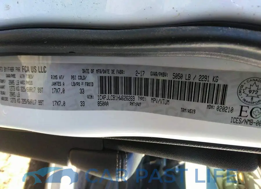 1C4PJLCB1HW626269# 9