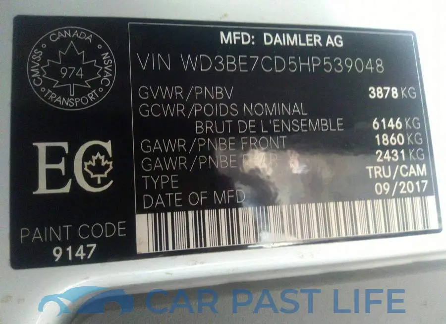 WD3BE7CD5HP539048# 9