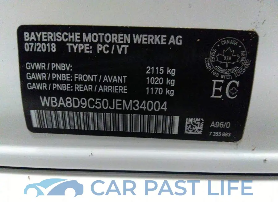 WBA8D9C50JEM34004# 9