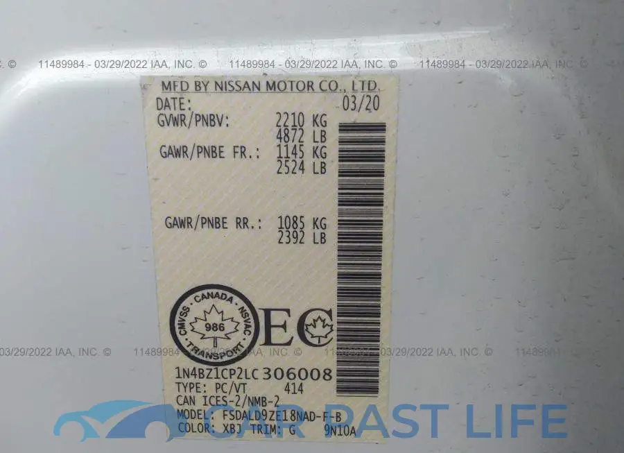 1N4BZ1CP2LC306008# 9