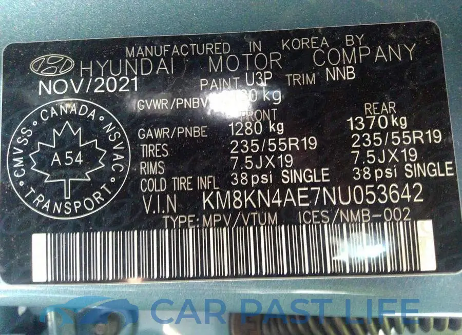 KM8KN4AE7NU053642# 9