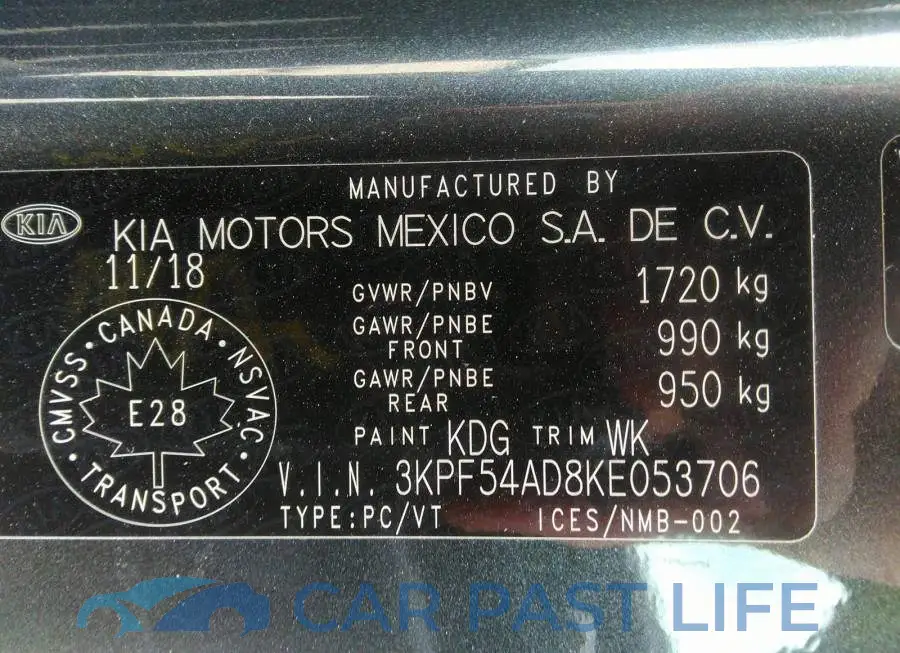 3KPF54AD8KE053706# 9