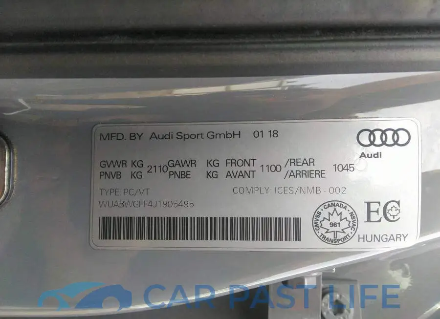 WUABWGFF4J1905495# 9
