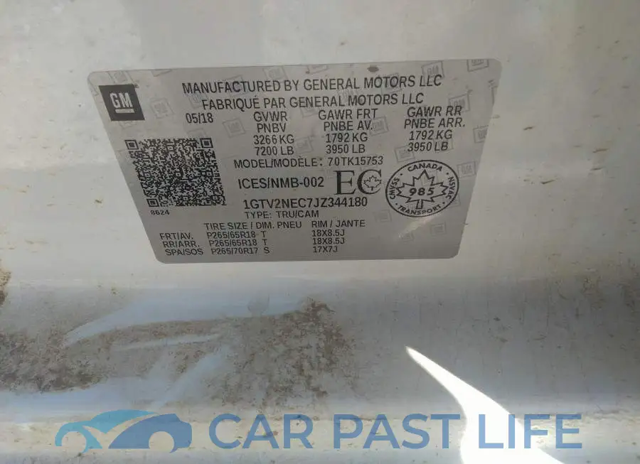 1GTV2NEC7JZ344180# 9