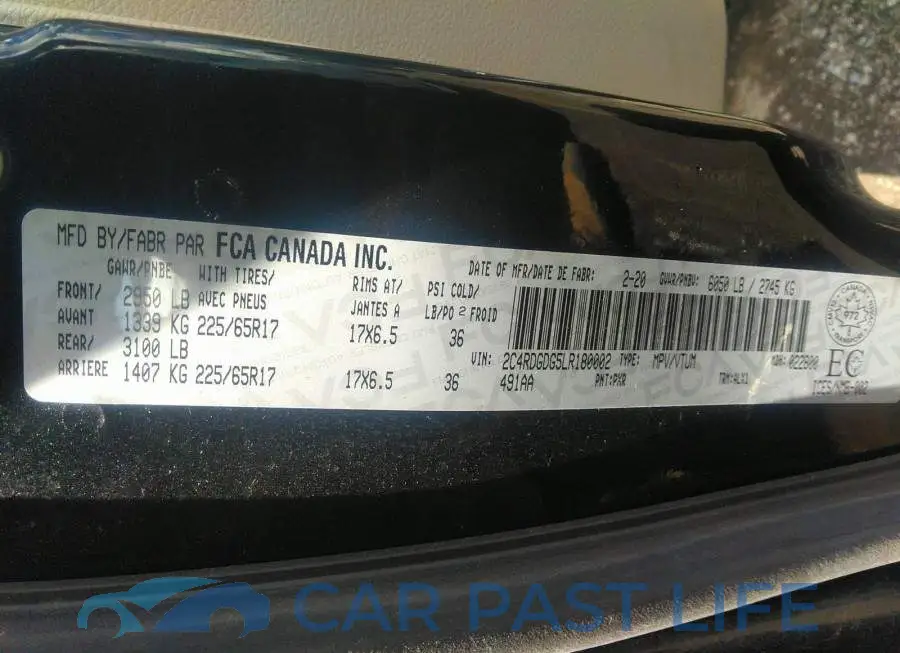 2C4RDGDG5LR180002# 9