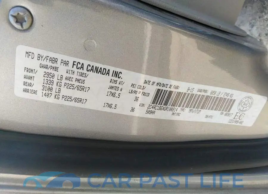 2C4RC1BGXGR100914# 9