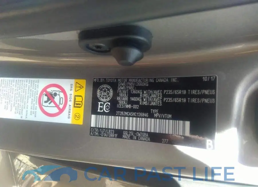 2T2BZMCA5HC126846# 9