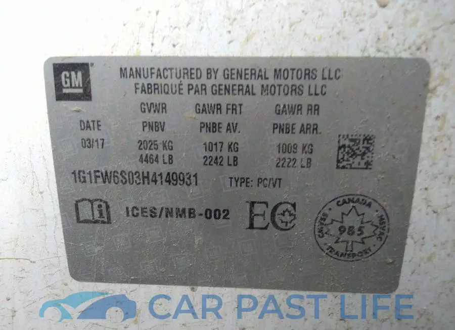 1G1FW6S03H4149931# 9