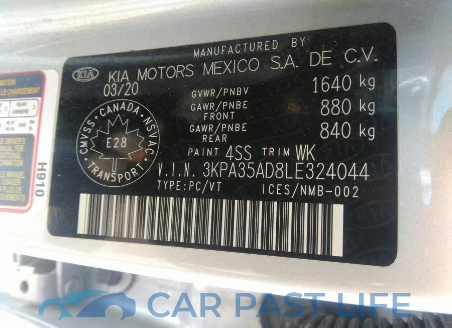 3KPA35AD8LE324044# 9