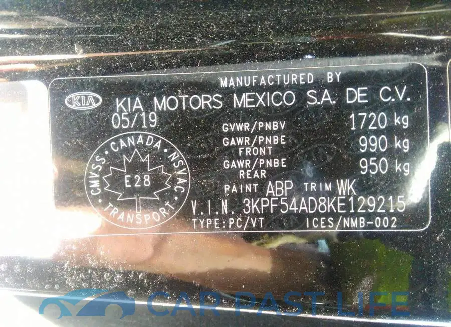 3KPF54AD8KE129215# 9