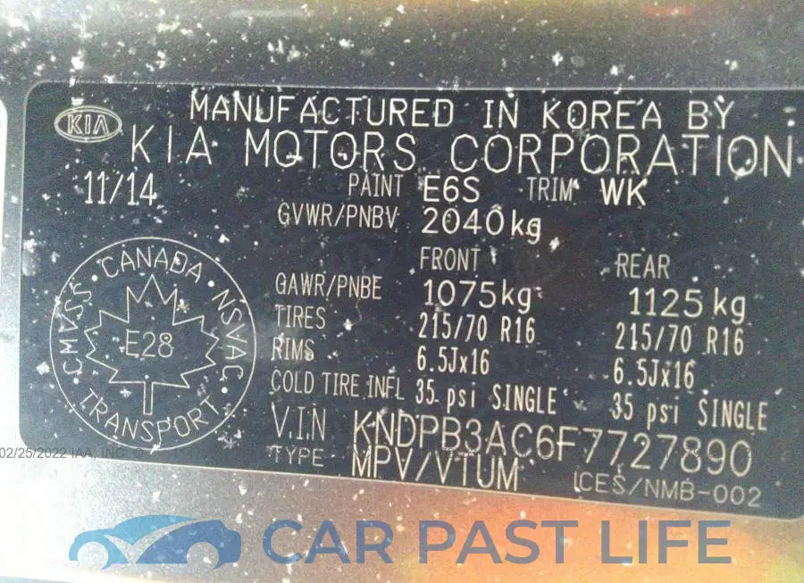 KNDPB3AC6F7727890# 9
