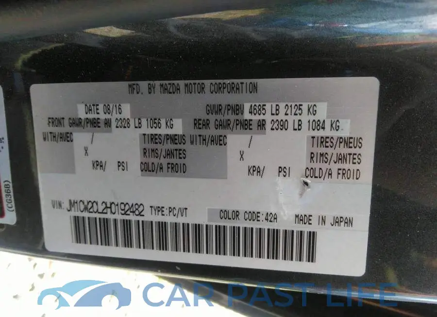 JM1CW2CL2H0192482# 9
