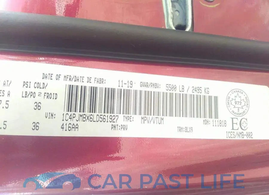 1C4PJMBX6LD561927# 9