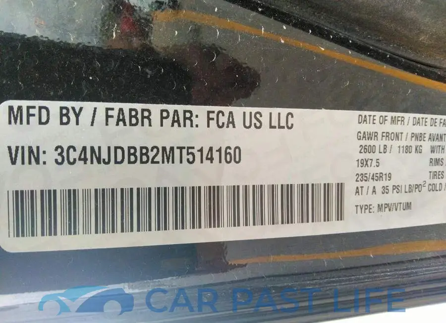 3C4NJDBB2MT514160# 9