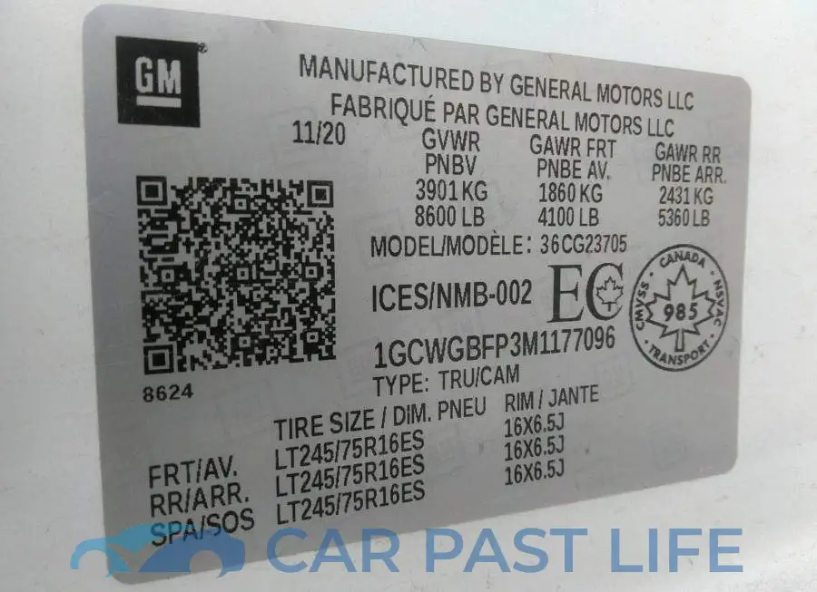 1GCWGBFP3M1177096# 9