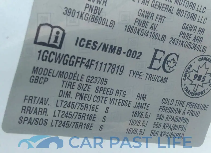 1GCWGGFF4F1117819# 9