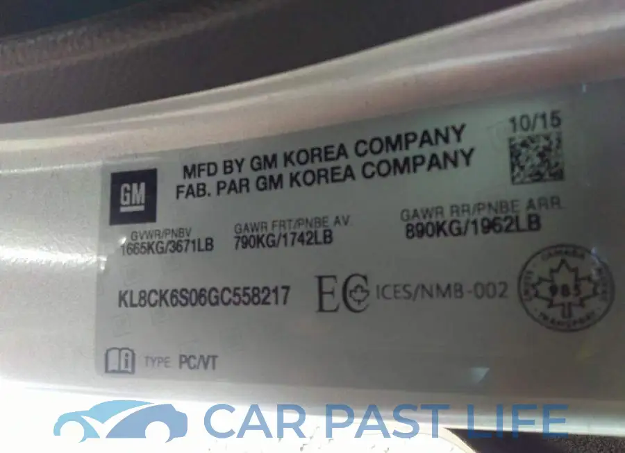 KL8CK6S06GC558217# 9